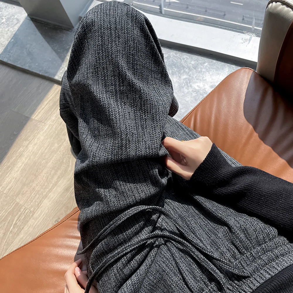 Women Trousers Loose Casual Elastic High Waisted Drawstring Wide Leg Pants Female Sports Sweatpants Spring Autumn 2025
