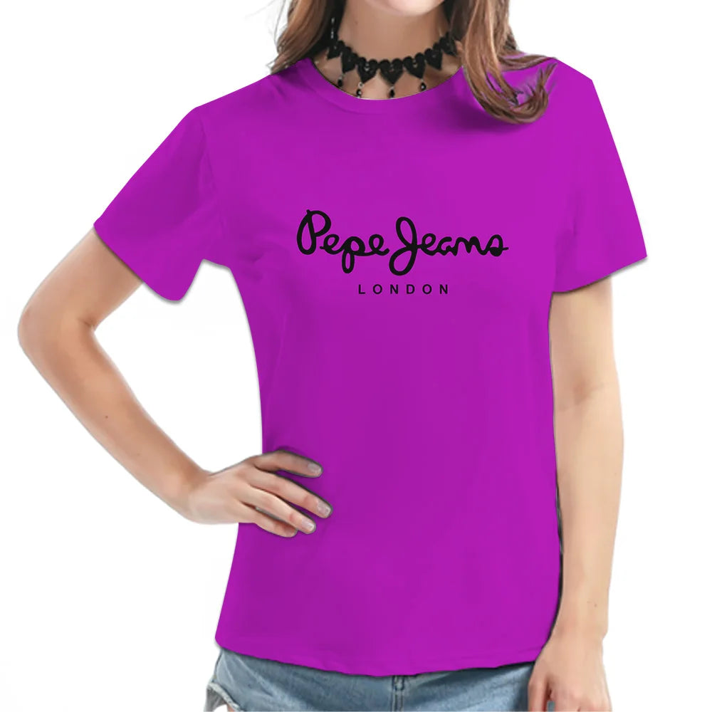 Women's Burgundy Short-Sleeve Tee - London Script Typography Graphic Print, Minimalist Casual Top, Stylish Daily Streetwear