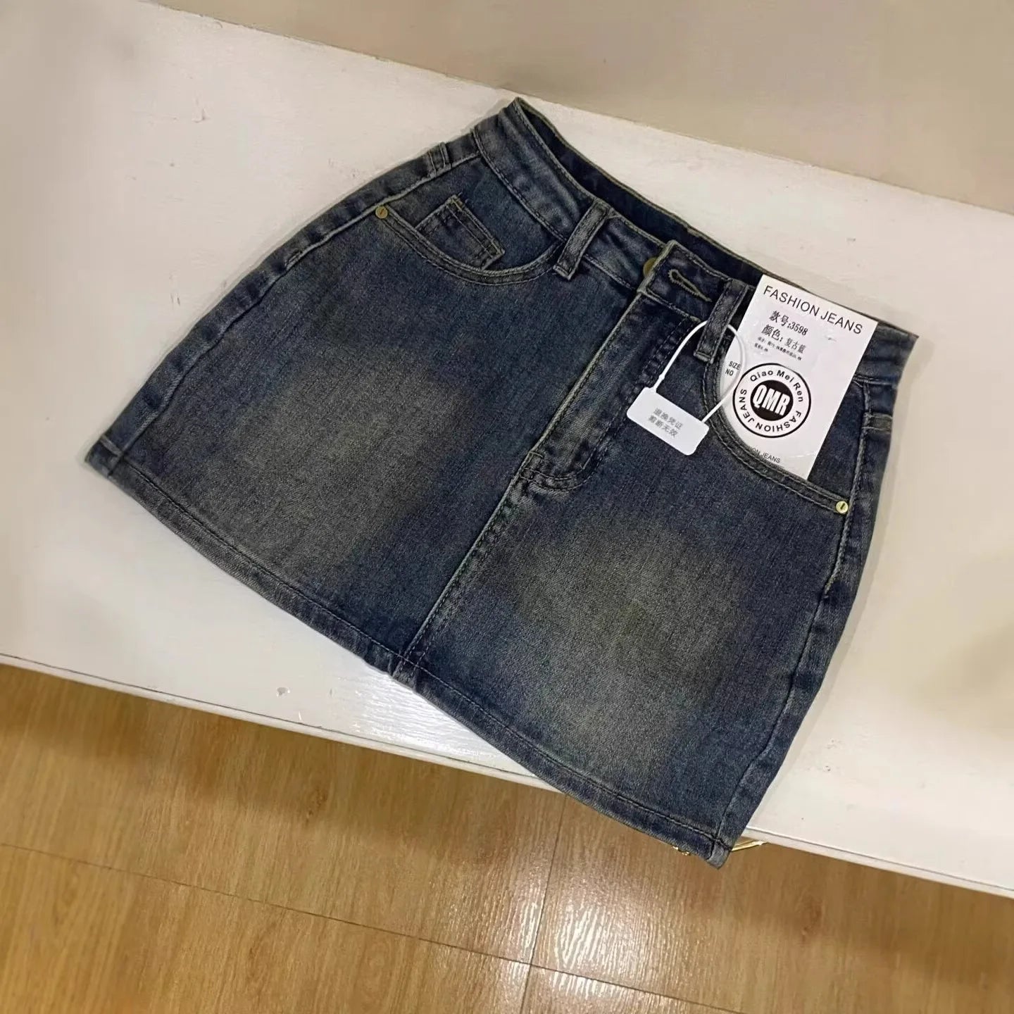 2026 New Spring Summer Denim Mini Skirt Women Retro High Waist Slim A-Line Package Hip Skirt Pants Hot Girl Trendy Streetwear