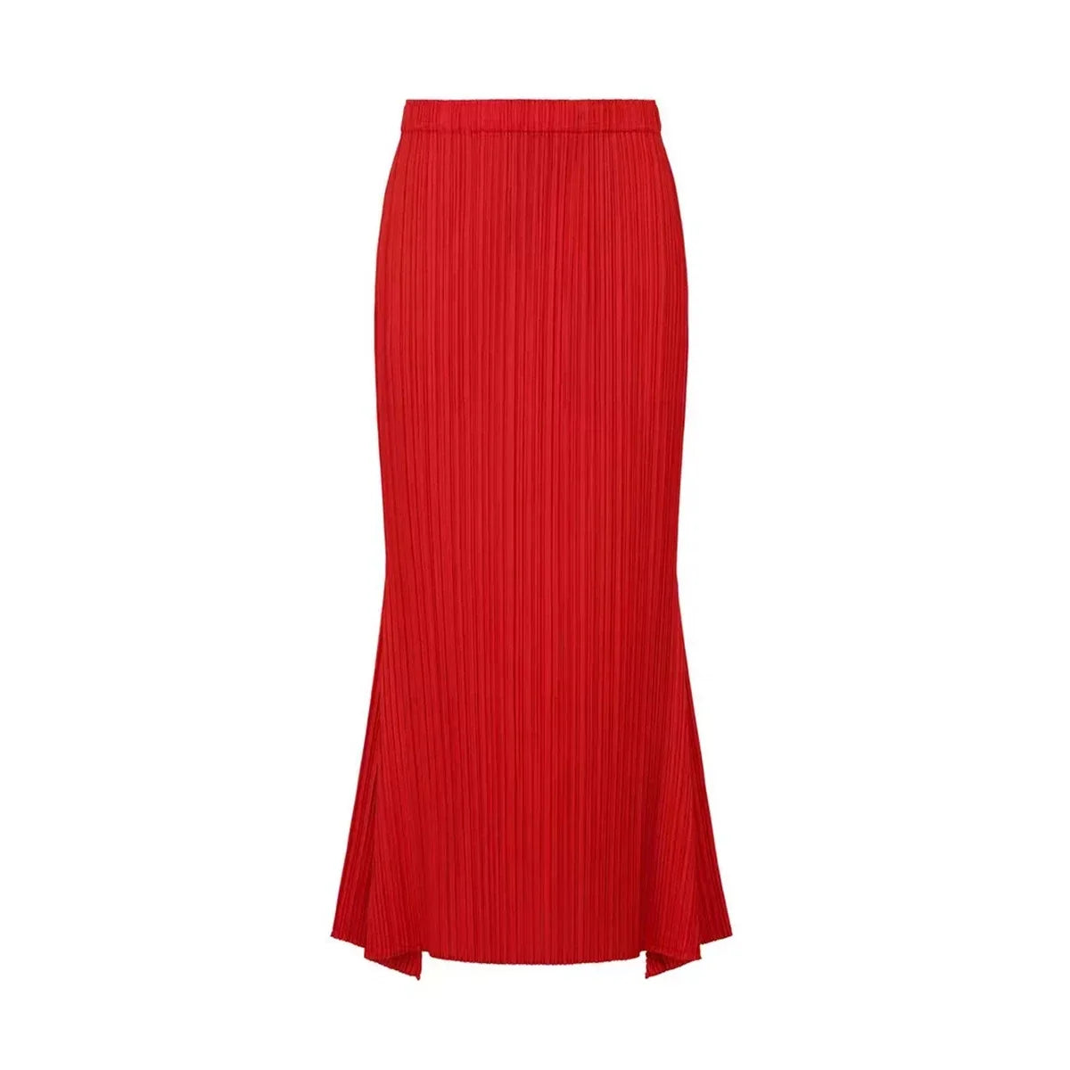 Miyake Pleated Women's Casual Skirt 2026 New Japanese Design Irregular Elastic Waist Loose Versatile Elegant Fishtail Skirt