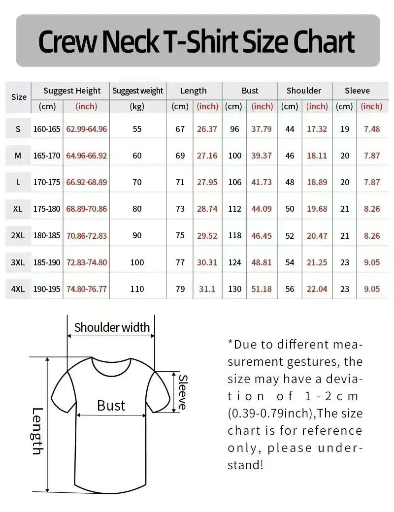 Classic Y2K Gothic Style T-shirt Print Oversized T Shirt High Street Shirts Gothic Round Neck Cotton Tops New Mens Women T Shirt