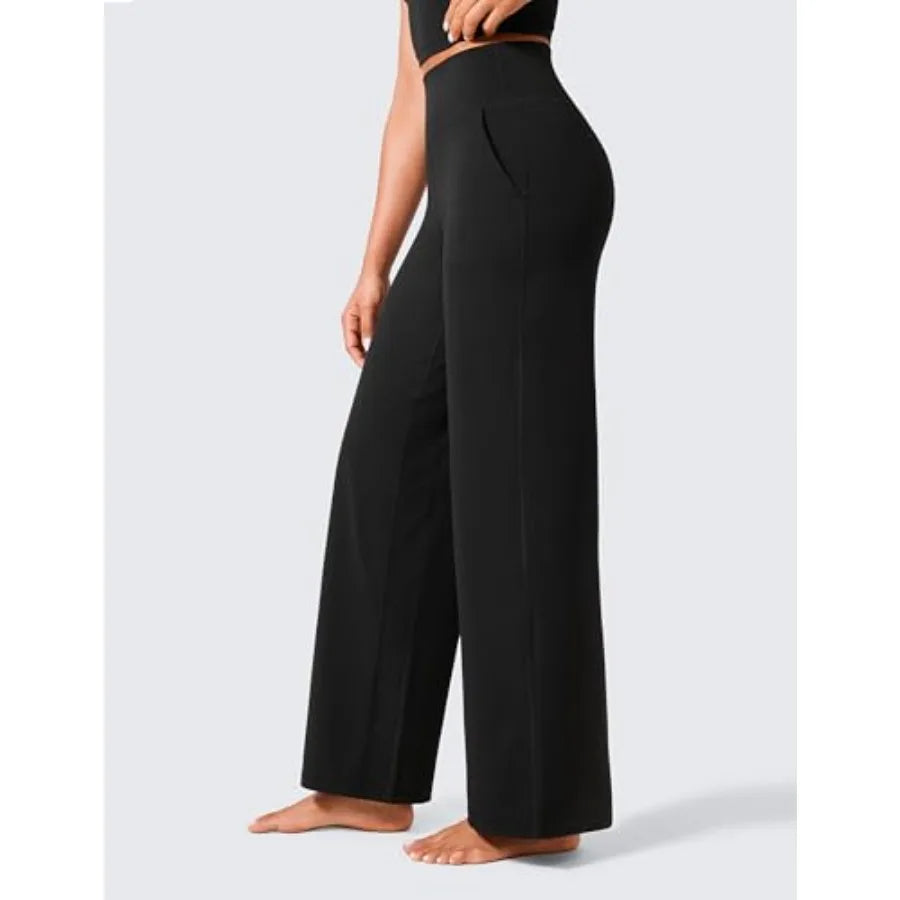 CRZ YOGA Butterlift Wide Leg Pants Pockets 29"/31"/33" - High Waisted Yoga Lounge Buttery Soft Comfy Casual Womens