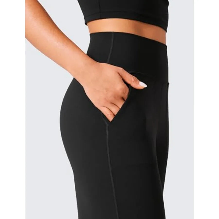 CRZ YOGA Butterlift Wide Leg Pants Pockets 29"/31"/33" - High Waisted Yoga Lounge Buttery Soft Comfy Casual Womens