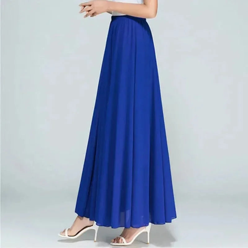 Adults Women Ballet Dance Skirts Long Chiffon Dance Skirts Lyrical Soft Ballet Dress Black Burgundy Translucent Dance Costumes
