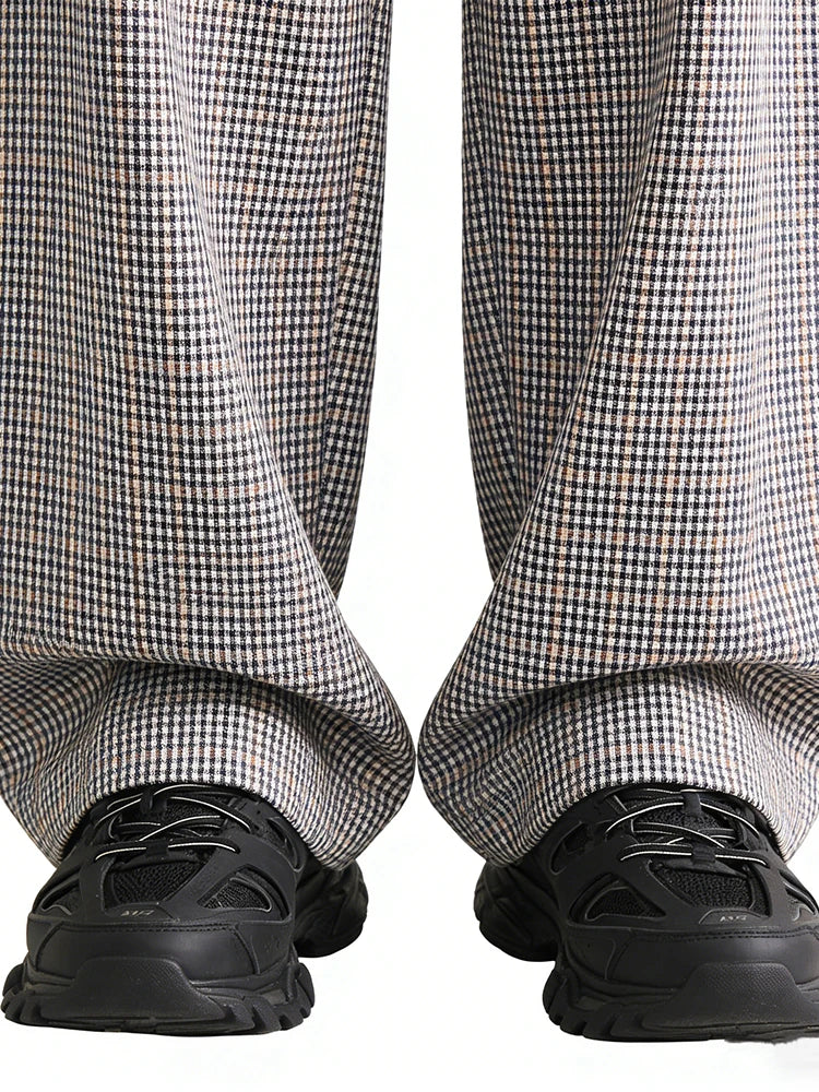 SLTNX 2026 Retro Chic Plaid Pants Women's Loose Pants Fashion Street Casual Pants Office Wear