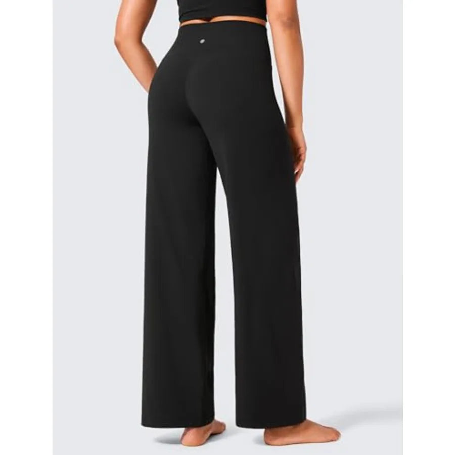 CRZ YOGA Butterlift Wide Leg Pants Pockets 29"/31"/33" - High Waisted Yoga Lounge Buttery Soft Comfy Casual Womens