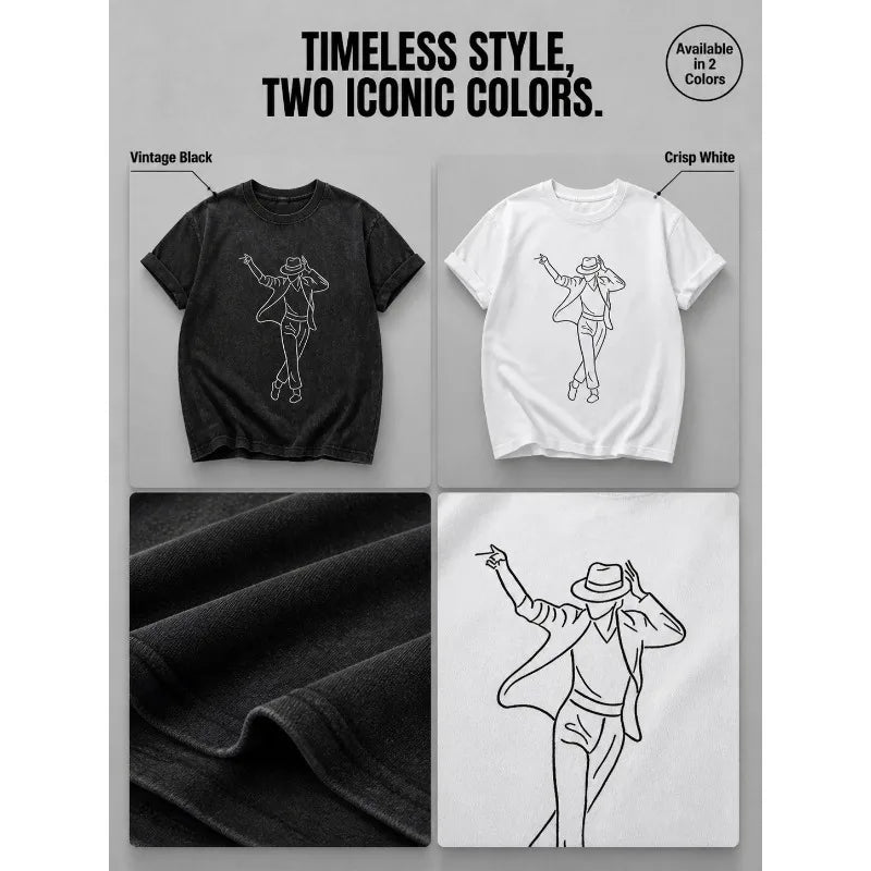 ilstile Women's King of Music Print T-Shirts Summer Short Sleeve Casual Round Neck Tops  Retro Fan Favorite Tees NEW